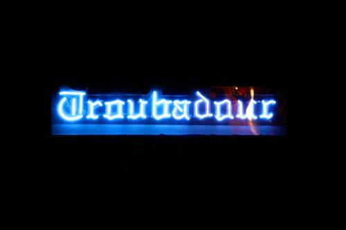 Troubadour Neon Sign